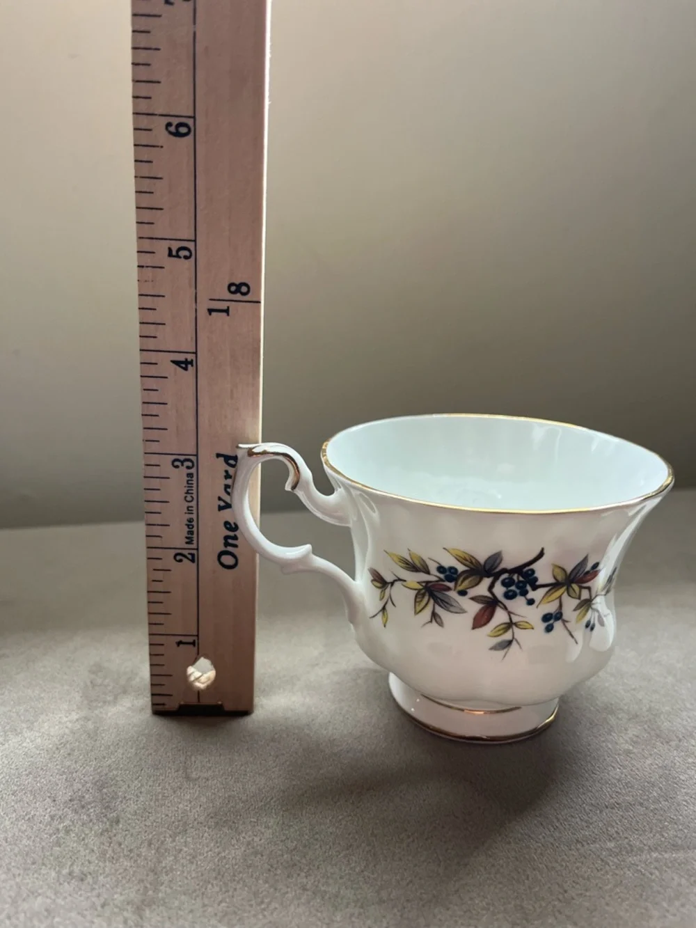 Royal Albert Blue Bird England Teacup & Saucer with Gold Trim